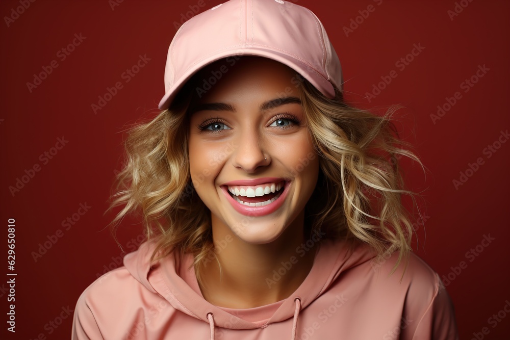 girl wearing pink smiling girl wearing pink smiling