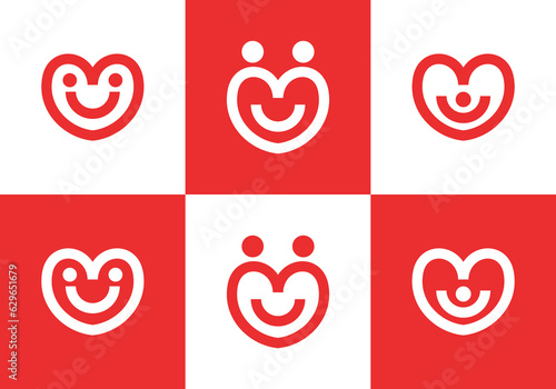 love smile happy health care logo design	