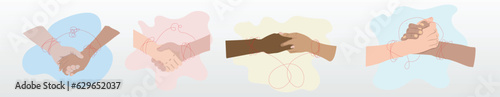 illustration collection of handshake icon eps 10

