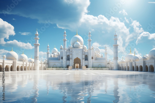Serene Islamic Mosque with Timeless Architectural Beauty