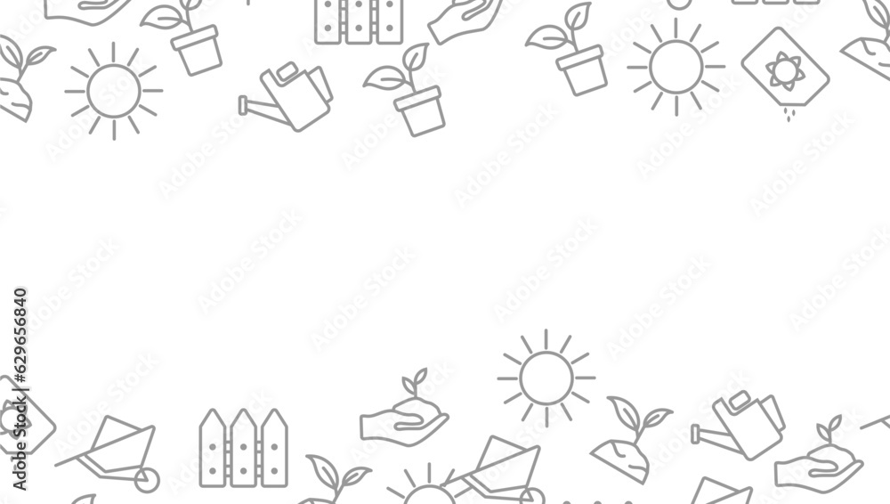 plant and garden icons and backgrounds