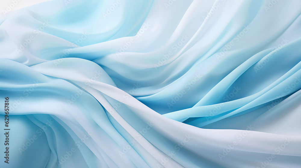 Obraz premium abstract light blue waves. ai generated