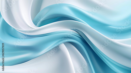abstract light blue waves. ai generated