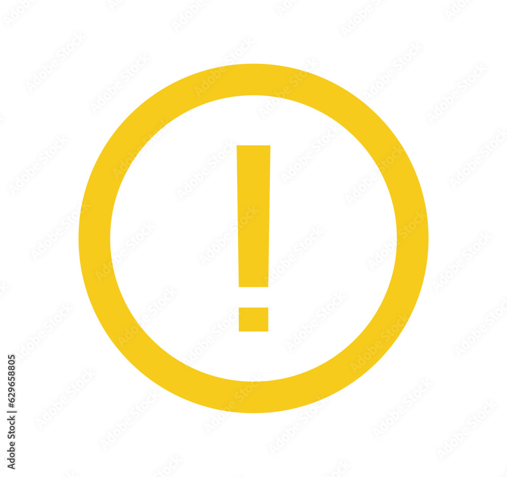 Exclamation mark on white background Exclamation mark on white background