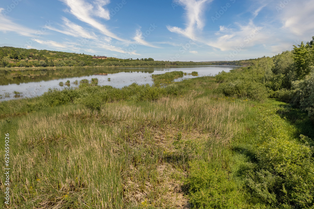River Dniester landscape in Ukraine.