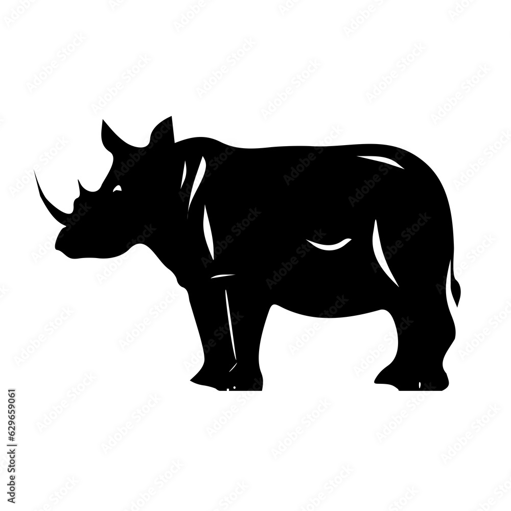 Fototapeta premium rhino isolated on white background