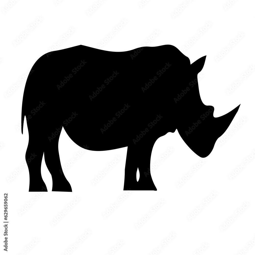 Fototapeta premium rhino silhouette vector