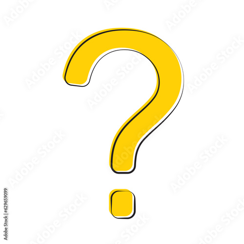 Question mark icon design with white background isolated.