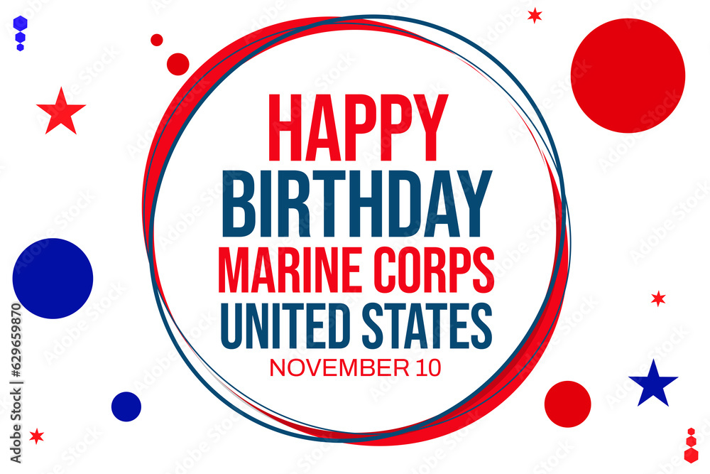 Happy Birthday the United States Marine Corps Wallpaper with stars and ...