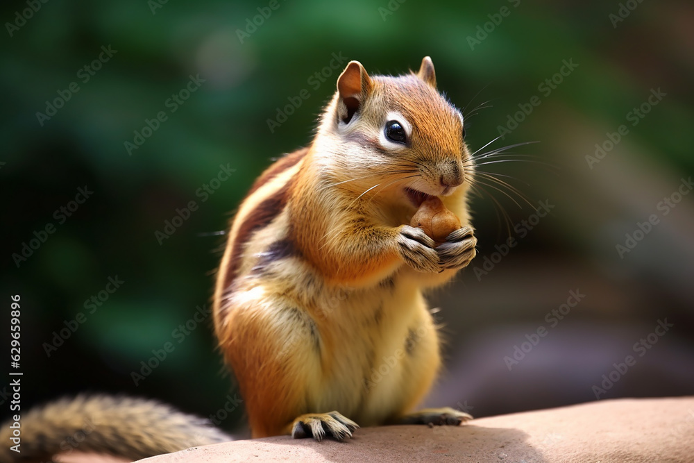 Adorable Chipmunk Stuffing Food into Mouth - Created with Generative AI Tools Adorable Chipmunk Stuffing Food into Mouth - Created with Generative AI Tools