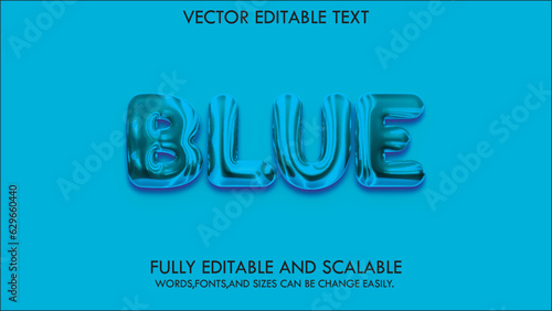 BLUE COLOR TEXT EFFECT EPS