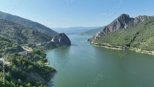 Aerial view the Sahinkaya Canyon in Samsun province, Turkey photo