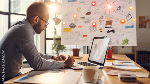 A Researcher Working with Ideas