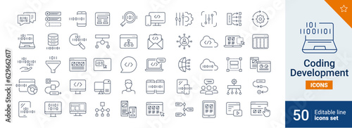 Coding icons Pixel perfect. Web, programmer, integrator
, .... photo