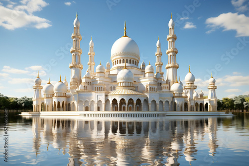 Sacred Reflections: A Transparent 3D Mosque Embracing the Divine
