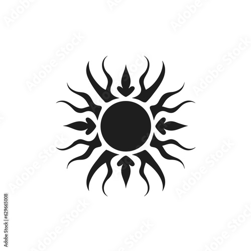 Sun sunshine solar illumination shine illustration logo best tor your design t-shirt tattoo