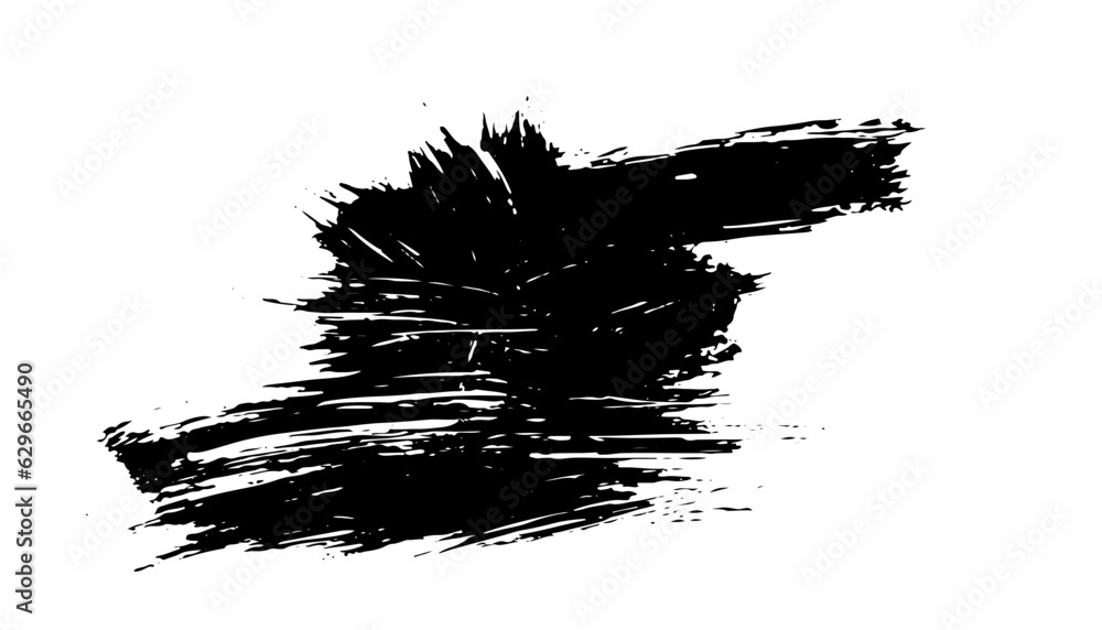 black staine brush, grunge banner, hand drawn splash. Grunge badge brush, hand drawn black black staine brush, grunge banner, hand drawn splash. Grunge badge brush, hand drawn black