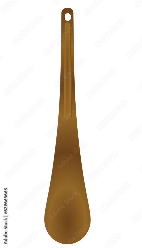 Wooden chef spoon. vector illustration Wooden chef spoon. vector illustration
