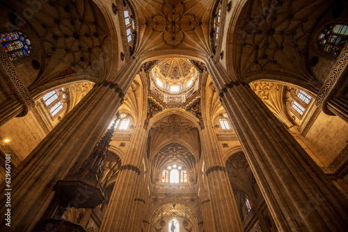 Detail of the impressive interior vaults of the cathedral of Salamanca, Castilla y Leon, Spain photo