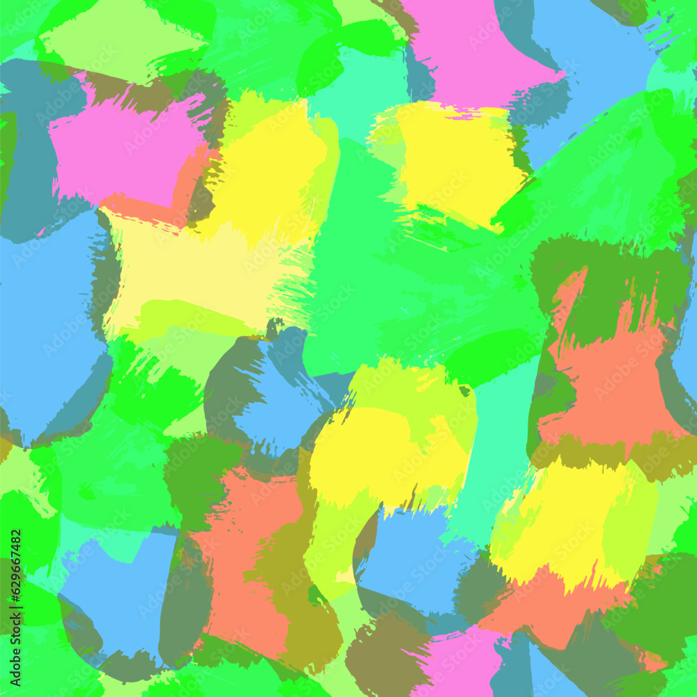 Naklejka premium Colorful panel with imitation brush strokes with paint