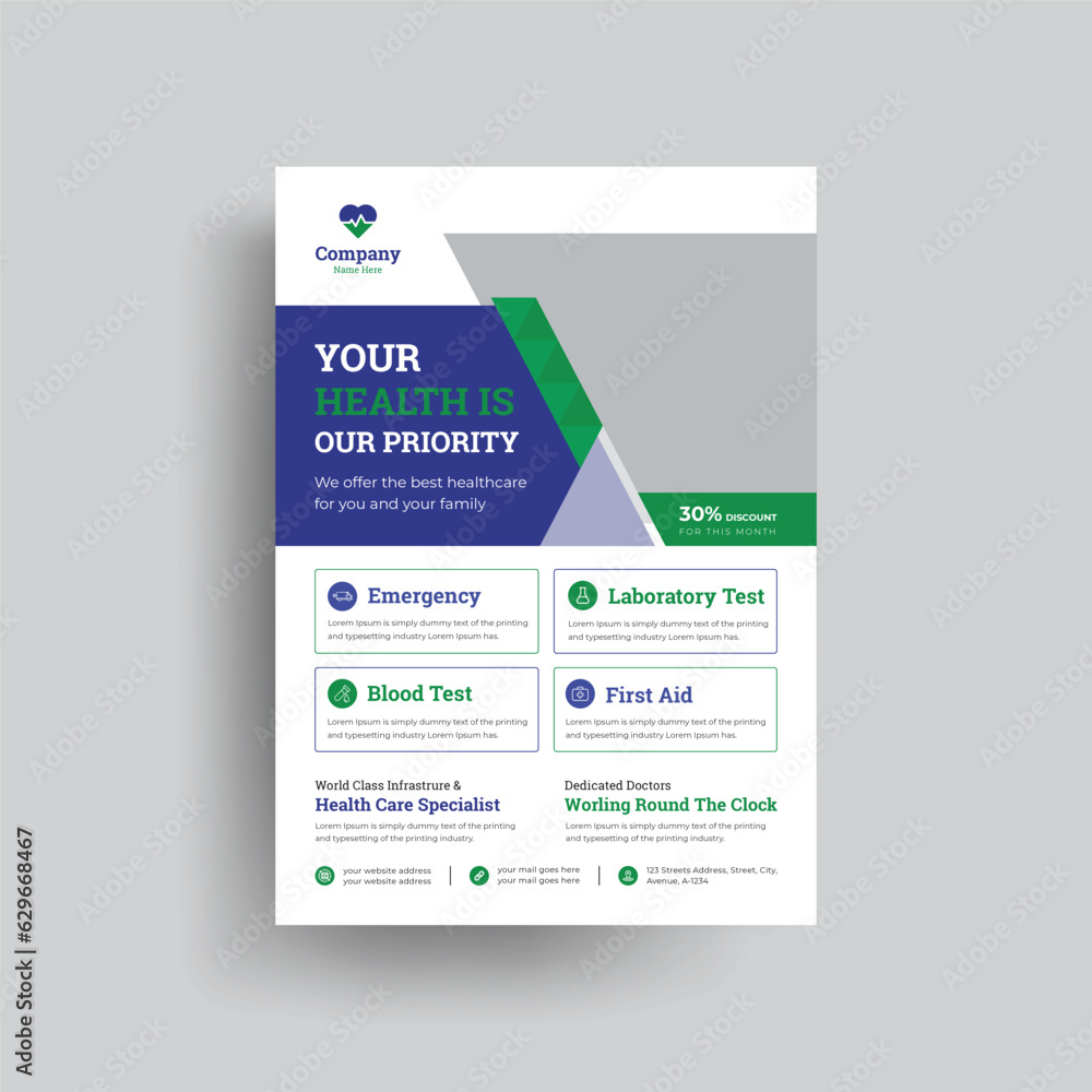 Best Doctor service a4 template design for a report and medical brochure design, Best Doctor service a4 template design for a report and medical brochure design,