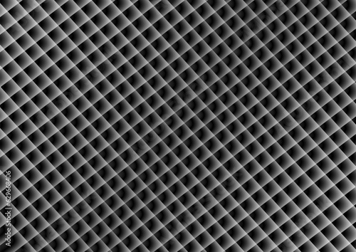 Abstract black background with three-dimensional squares
