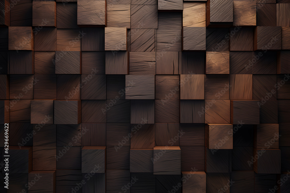 Holz Muster Textur Hintergrund  - Generative AI  - obrazy, fototapety, plakaty 
