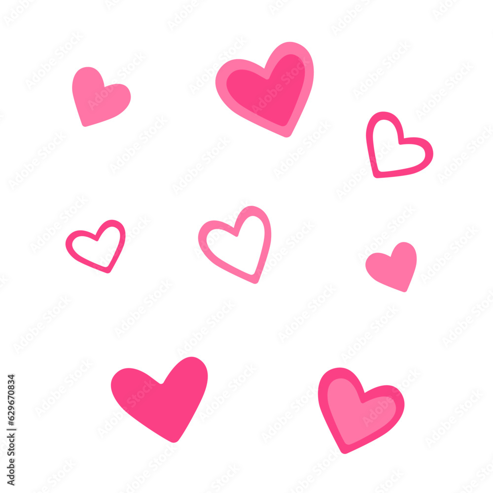 pink vector hearts pink vector hearts