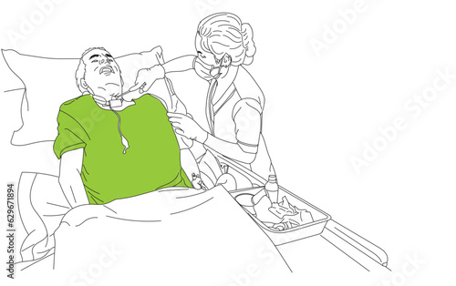 physiotheraphy doctor doing physiotheraphy
