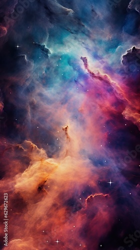 Colorful wallpaper nebula background.