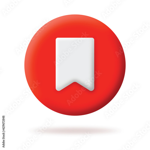 Εκτύπωση καμβά 3d saved post button with shadow and light
