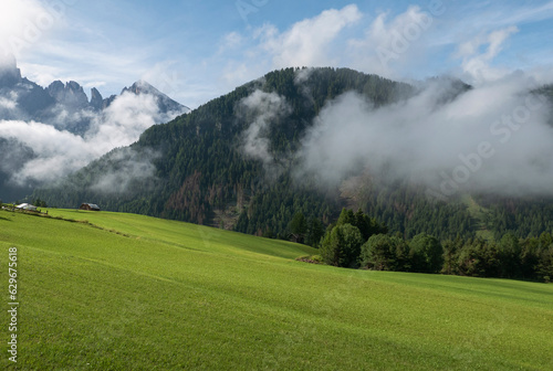 beautiful and idyllic picture of the mountains in summer in South Tyrol