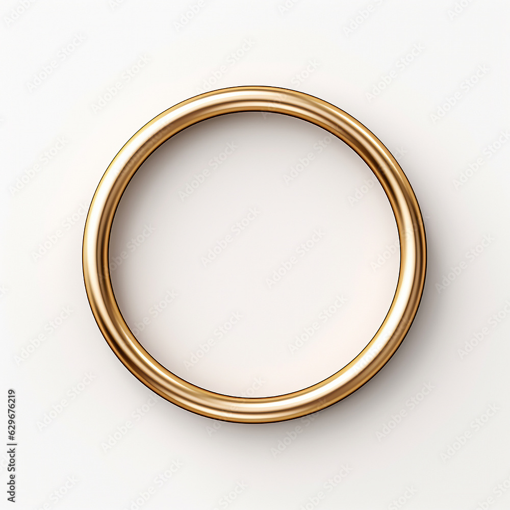 Round gold circle ring frame over black background , 3d render Round gold circle ring frame over black background , 3d render
