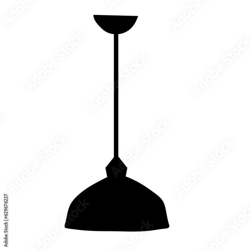 Lamp black silhouettes. Lighting home accessories, decorative modern floor wall lamps for work and decor.  © Continent4L