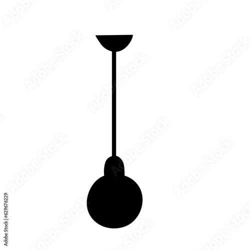 Lamp black silhouettes. Lighting home accessories, decorative modern floor wall lamps for work and decor.  © Continent4L