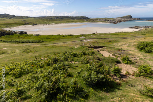 Obraz na płótnie South Western Colonsay beaches on Colonsay, an island in the Inner Hebrides of Scotland. It is about 15 miles south of the Isle of Mull. w salonie