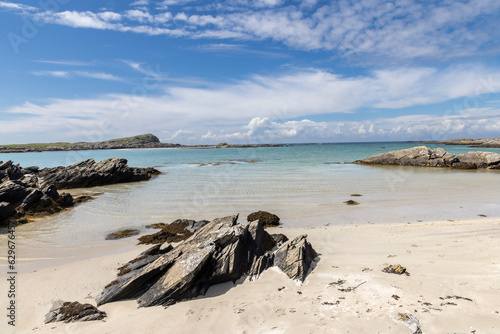 Obraz na płótnie South Western Colonsay beaches on Colonsay, an island in the Inner Hebrides of Scotland. It is about 15 miles south of the Isle of Mull. w salonie