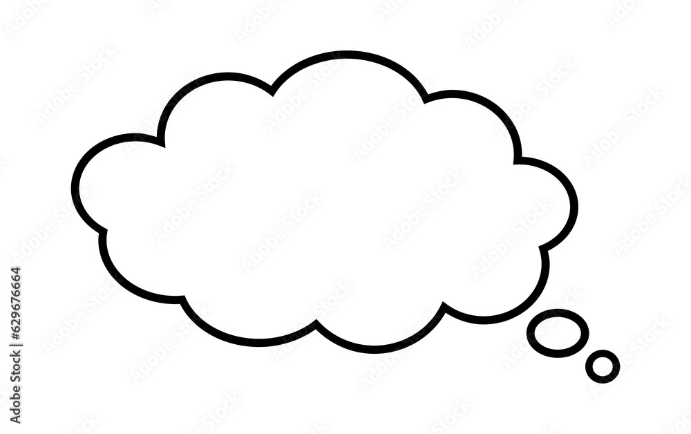 Speech bubble outline icon. 