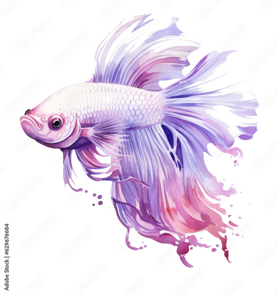 Fototapeta premium Beautiful siamese fish isolated