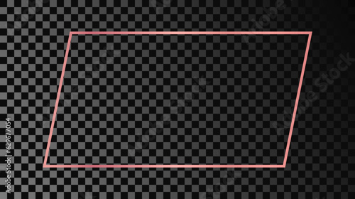 Wallpaper Mural Rose gold glowing rectangular shape frame Torontodigital.ca