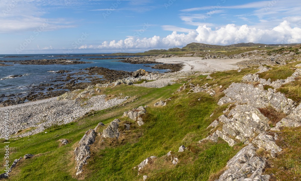 South Western Colonsay beaches on Colonsay, an island in the Inner Hebrides of Scotland. It is about 15 miles south of the Isle of Mull.