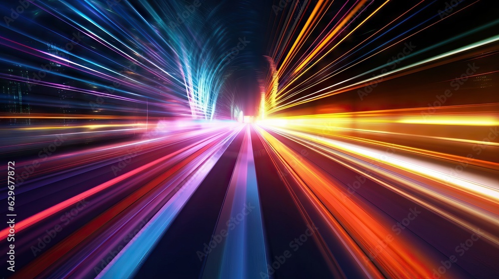 Futuristic High Speed Light Tail , speed communication concept, cyberspace futuristic image. Futuristic High Speed Light Tail , speed communication concept, cyberspace futuristic image.