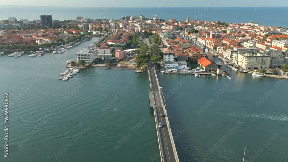 Town of Grado, summer colorful, aerial view, Friuli-Venezia Giulia region of Italy. Town of Grado, summer colorful, aerial view, Friuli-Venezia Giulia region of Italy.