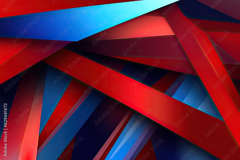 Dynamic Fusion: Slick Blue and Red Patterned Background (Generative AI)