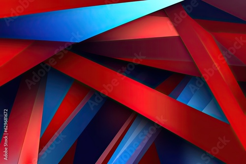Wallpaper Mural Dynamic Fusion: Slick Blue and Red Patterned Background (Generative AI) Torontodigital.ca