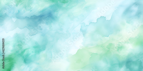 Pastel green watercolor abstract background, ai generated