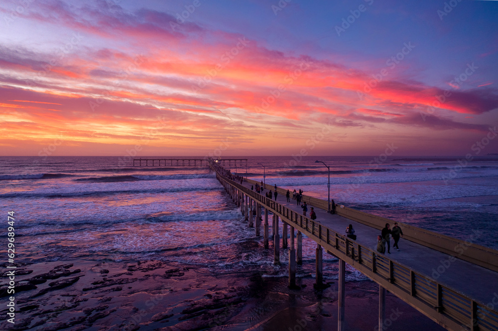 sunset on the beach