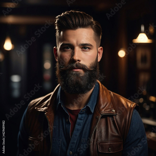 portrait of young hipster man