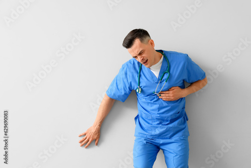 Male doctor having heart at...