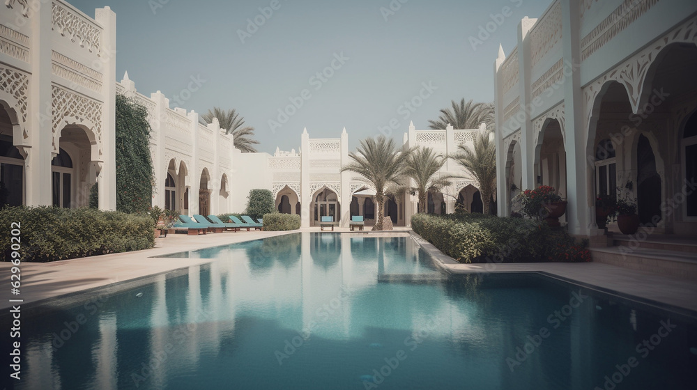 Fototapeta premium Concept of a luxury oriental resort